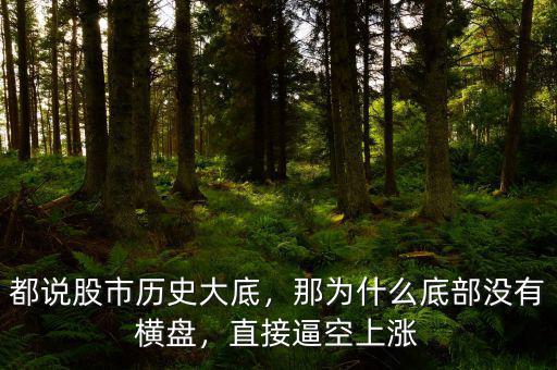 都說股市歷史大底，那為什么底部沒有橫盤，直接逼空上漲