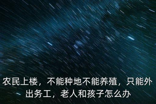 農(nóng)民上樓，不能種地不能養(yǎng)殖，只能外出務(wù)工，老人和孩子怎么辦