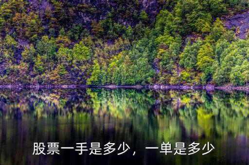 股票一手是多少，一單是多少
