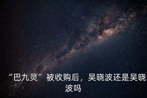 “巴九靈”被收購(gòu)后，吳曉波還是吳曉波嗎