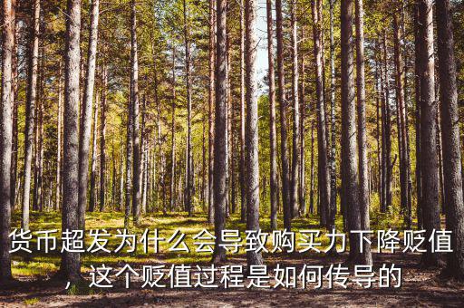 貨幣超發(fā)為什么會(huì)導(dǎo)致購(gòu)買(mǎi)力下降貶值，這個(gè)貶值過(guò)程是如何傳導(dǎo)的