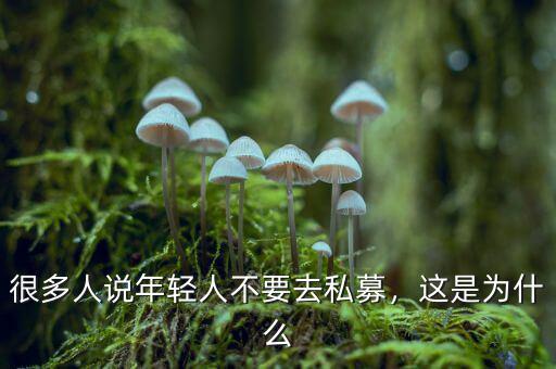 很多人說(shuō)年輕人不要去私募，這是為什么