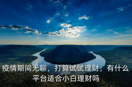 疫情期間無聊，打算試試理財，有什么平臺適合小白理財嗎