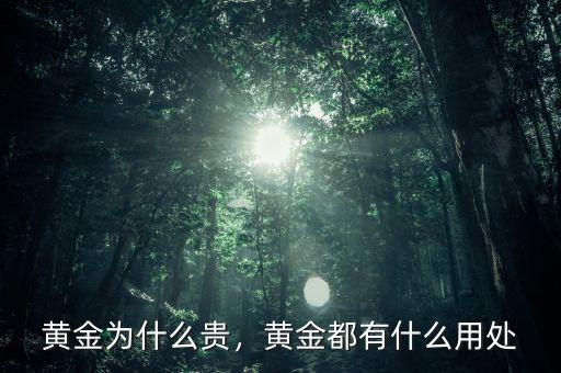 黃金為什么貴，黃金都有什么用處