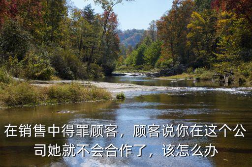 在銷售中得罪顧客，顧客說你在這個公司她就不會合作了，該怎么辦