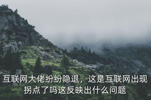 互聯(lián)網(wǎng)大佬紛紛隱退，這是互聯(lián)網(wǎng)出現(xiàn)拐點了嗎這反映出什么問題