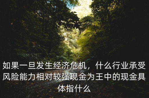 如果一旦發(fā)生經(jīng)濟(jì)危機(jī)，什么行業(yè)承受風(fēng)險(xiǎn)能力相對較強(qiáng)現(xiàn)金為王中的現(xiàn)金具體指什么