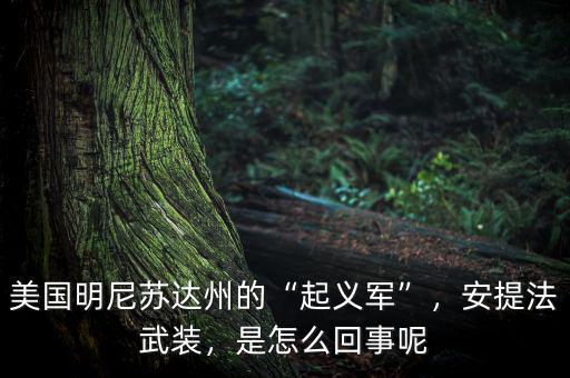 美國明尼蘇達(dá)州的“起義軍”，安提法武裝，是怎么回事呢