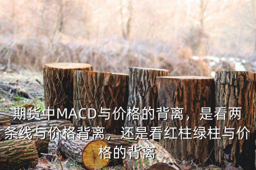 期貨中MACD與價格的背離，是看兩條線與價格背離，還是看紅柱綠柱與價格的背離