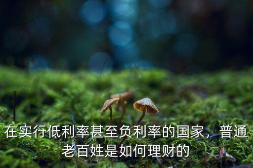 在實行低利率甚至負利率的國家，普通老百姓是如何理財的