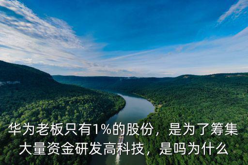 華為老板只有1%的股份，是為了籌集大量資金研發(fā)高科技，是嗎為什么