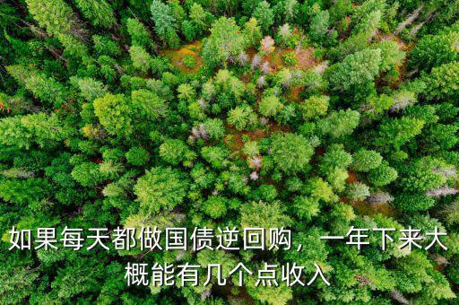 債券回購(gòu)年收益率大概有多少,一年下來大概能有幾個(gè)點(diǎn)收入