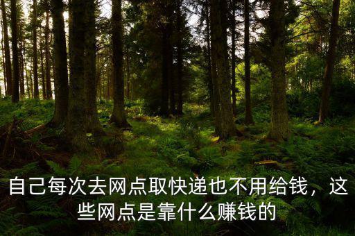 自己每次去網(wǎng)點取快遞也不用給錢，這些網(wǎng)點是靠什么賺錢的