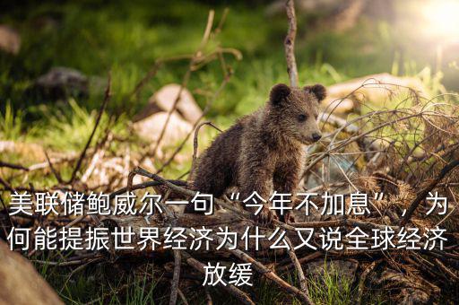 美聯(lián)儲(chǔ)鮑威爾一句“今年不加息”，為何能提振世界經(jīng)濟(jì)為什么又說(shuō)全球經(jīng)濟(jì)放緩