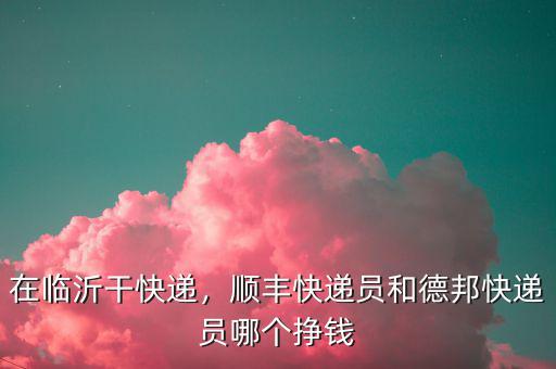 在臨沂干快遞，順豐快遞員和德邦快遞員哪個(gè)掙錢