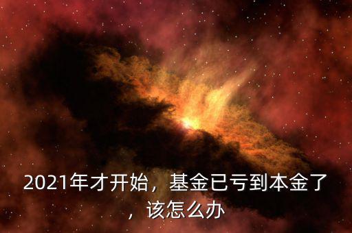 2021年才開始，基金已虧到本金了，該怎么辦