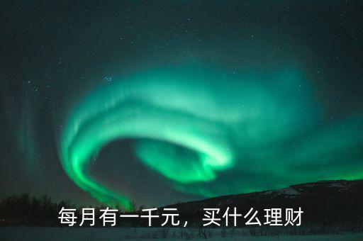 每月有一千元，買什么理財