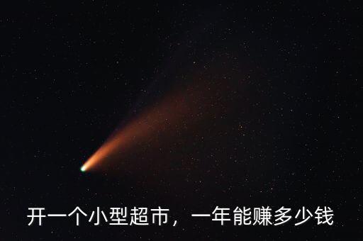 開一個小型超市，一年能賺多少錢