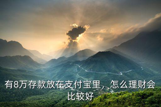 有8萬存款放在支付寶里，怎么理財(cái)會比較好
