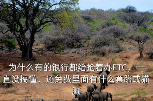 為什么有的銀行都給搶著辦ETC，一直沒搞懂，還免費里面有什么套路或貓膩