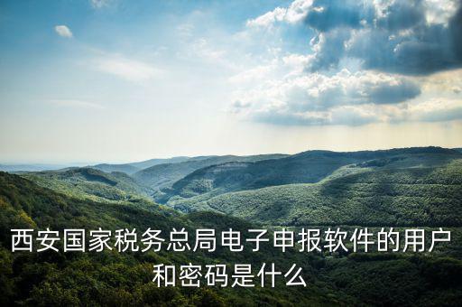 陜西省國家稅務(wù)局賬號是什么，你好我想問你 一下 網(wǎng)上國稅的用戶名和密碼是什么