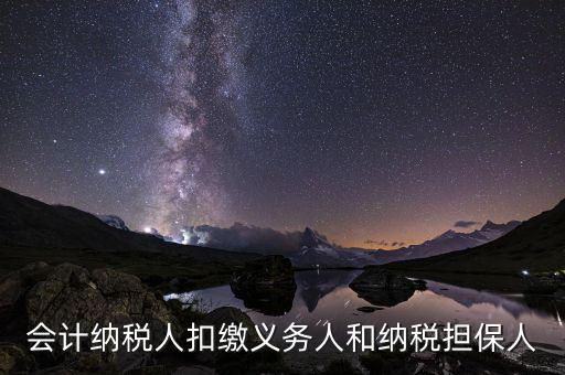 什么叫納稅擔(dān)保人，什么是納稅擔(dān)保