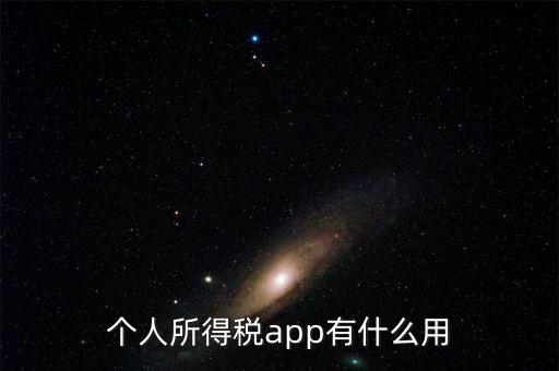 個人網(wǎng)上辦稅干什么用，個人所得稅app有什么用