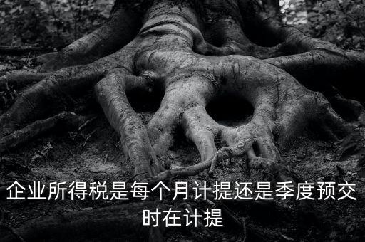 企業(yè)所得稅什么時(shí)候計(jì)提，企業(yè)所得稅在什么時(shí)候開(kāi)始預(yù)提