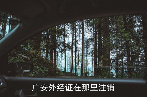 注銷外經(jīng)證在什么窗口，廣安外經(jīng)證在那里注銷