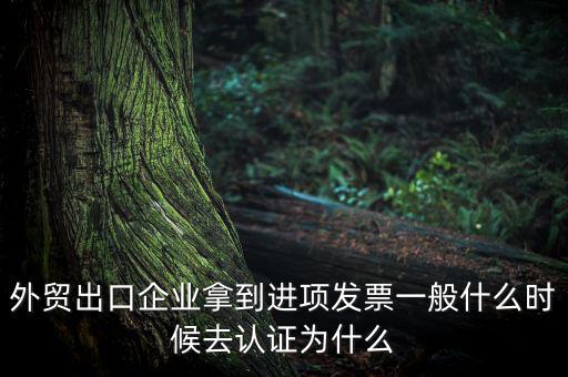 發(fā)票什么時候去認(rèn)證，外貿(mào)出口企業(yè)拿到進(jìn)項(xiàng)發(fā)票一般什么時候去認(rèn)證為什么
