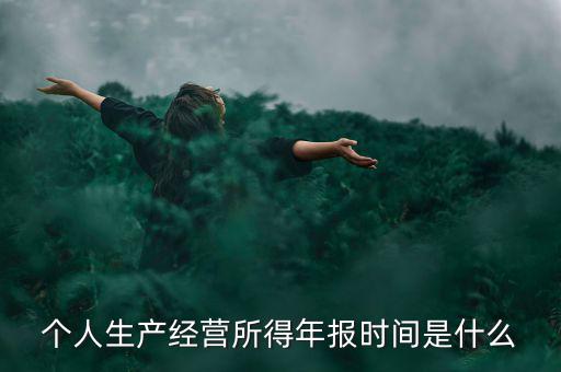 個人經(jīng)營所得是什么時候申報，個人所得稅什么時候申報