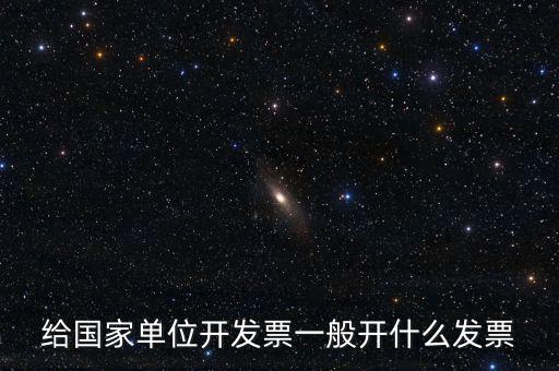 給國(guó)家單位開(kāi)發(fā)票一般開(kāi)什么發(fā)票