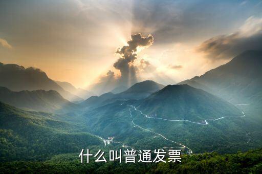 普通發(fā)票是什么，什么是普通發(fā)票