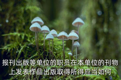 編纂應上什么稅，報刊出版等單位的職員在本單位的刊物上發(fā)表作品出版取得所得應當如何