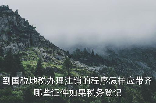 注銷地稅需要帶什么手續(xù)，公司注銷去地稅要帶什么材料