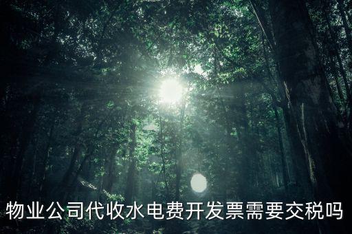 物業(yè)水費(fèi)要交什么稅，2022年4月物業(yè)公司開水電費(fèi)發(fā)票稅率