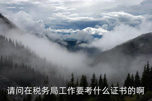 地稅局上班要什么證書，請(qǐng)問在稅務(wù)局工作要考什么證書的啊
