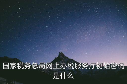 國稅申報原始密碼是什么意思，國稅第一次網(wǎng)上申報的登陸密碼是什么