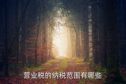 什么經(jīng)營范圍可以開營業(yè)稅，營業(yè)稅的納稅范圍有哪些