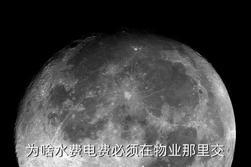 為啥水費電費必須在物業(yè)那里交