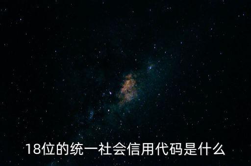 18位的統(tǒng)一社會信用代碼是什么，社會信用統(tǒng)一代碼是哪18位數(shù)字