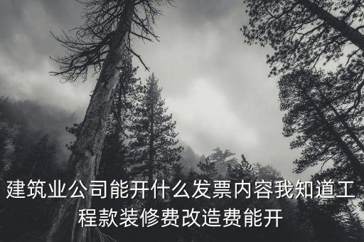 建筑業(yè)開(kāi)票開(kāi)什么內(nèi)容，建筑行業(yè)需要開(kāi)些什么票