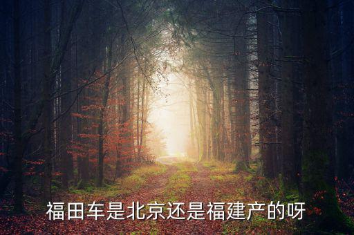 福田是什么國家，福田車是北京還是福建產(chǎn)的呀