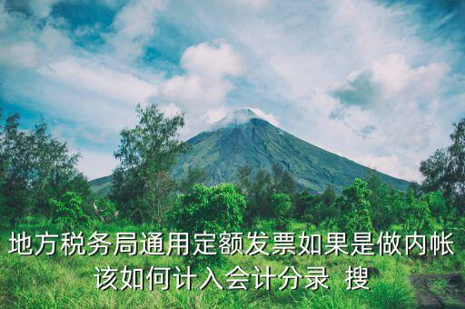 地方稅務局定額發(fā)票計入什么科目，局通用定額發(fā)票應該記在哪個會計科目里