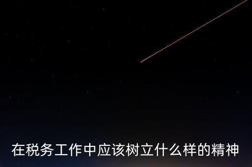 樹立國稅人什么形象，在稅務(wù)工作中應(yīng)該樹立什么樣的精神