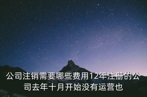 企業(yè)注銷要交些什么稅，公司注銷需要哪些費(fèi)用12年注冊(cè)的公司去年十月開始沒有運(yùn)營(yíng)也