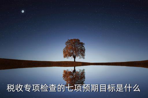 什么是稅收專項(xiàng)調(diào)查，稅收專項(xiàng)檢查的七項(xiàng)預(yù)期目標(biāo)是什么