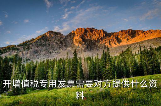 開增值稅專用票需要對(duì)方提供什么資料，銷售方開具增值稅專用發(fā)票需要對(duì)方提供什么資料