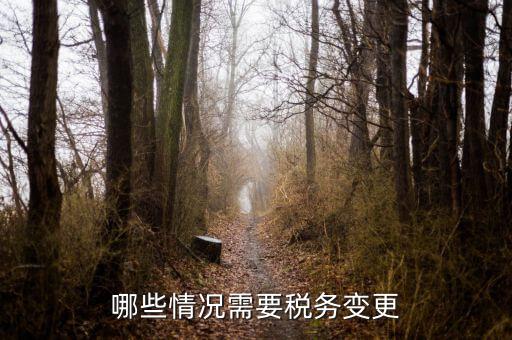 什么情況須變更稅務，納稅人應當辦理變更稅務登記的情形有