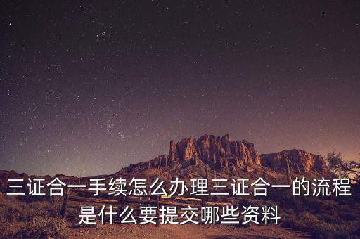 變更地稅三證合一需要什么資料，三證合一營業(yè)執(zhí)照換證需要什么資料